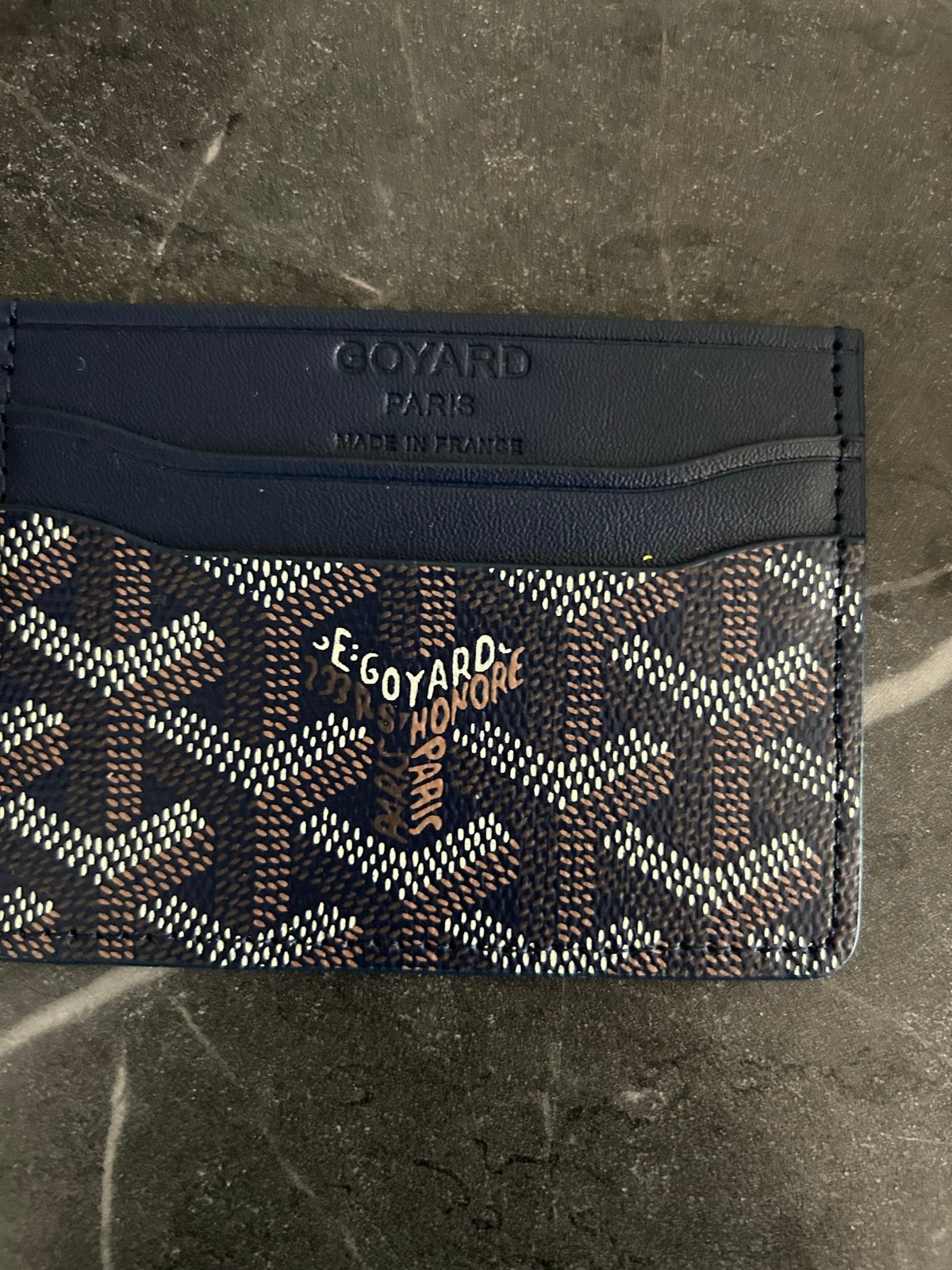 Goyard Saint Sulpice Kaarthouder - Navy Blauw, Blauw, Nieuw, Leer, Ophalen