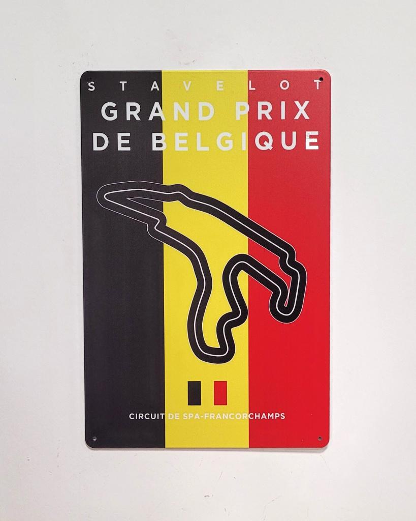 Formule 1 Belgie GP F1 Spa reclamebord van metaal wandbord, Ophalen of Verzenden, Nieuw, Formule 1