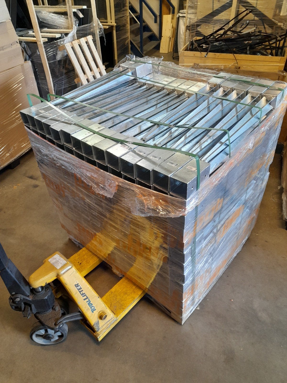 Paalpunten PALLETACTIE, paalhouder met punt, 7,1 x 7,1 x 75, Ophalen, Nieuw