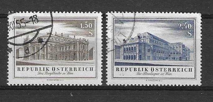 Oostenrijk Michel 1020-1021 gestempeld , Ophalen of Verzenden, Gestempeld