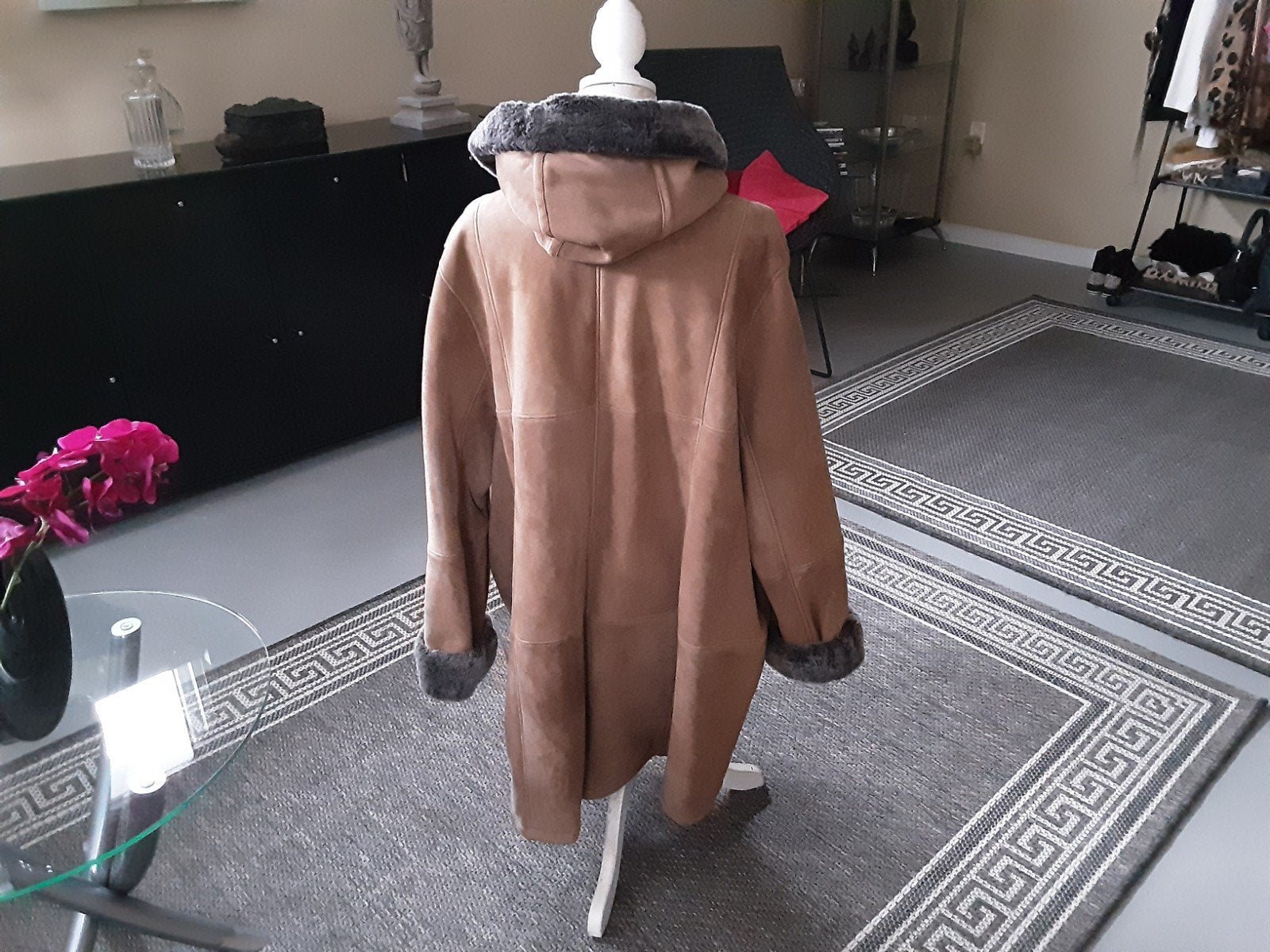 Prachtige warme lammy mantel, Kleding | Dames, Ophalen of Verzenden, Zo goed als nieuw, Bruin