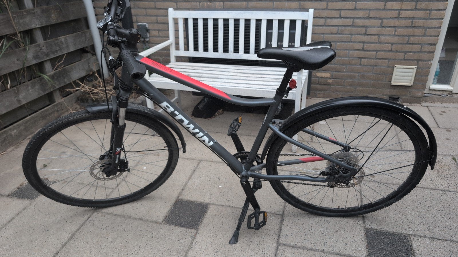 Btwin fiets Riverside 500 (nieuwe binnenbanden nodig), Gebruikt, 50 tot 53 cm, Schijfrem, Ophalen