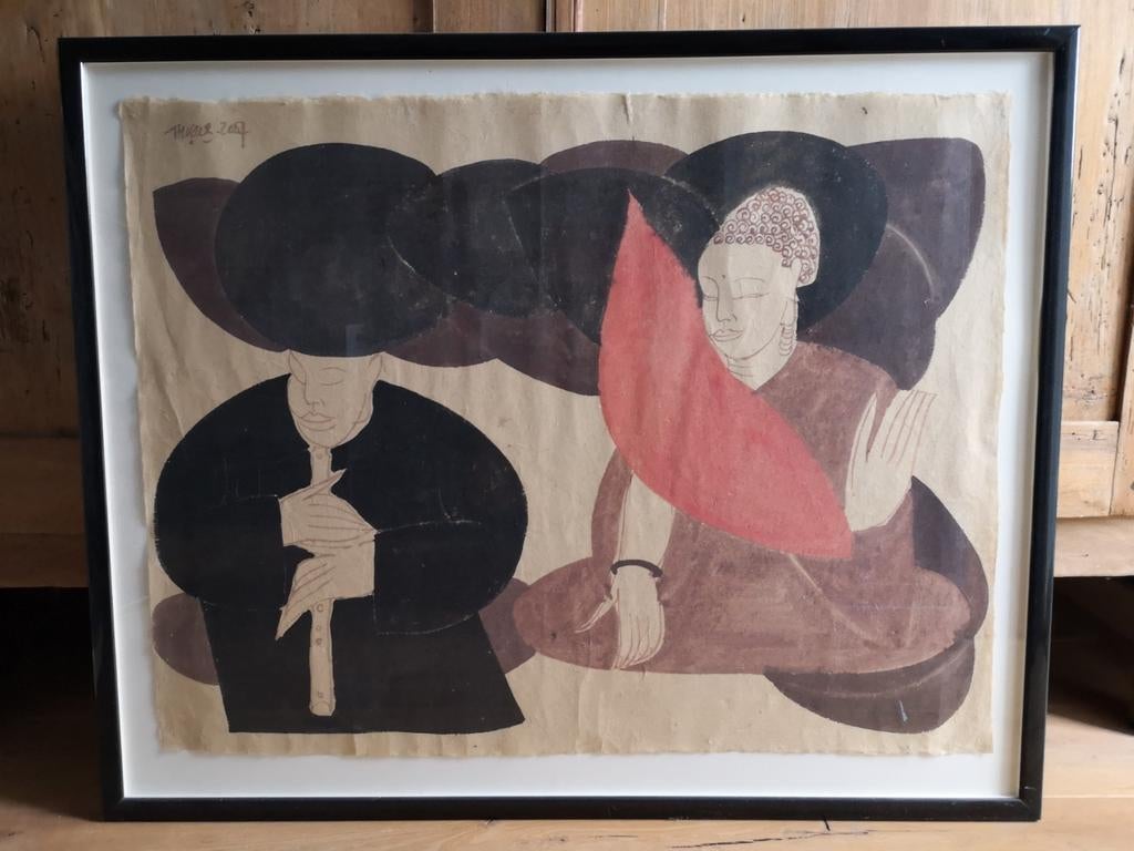 Schilderij van Phan Cam Thuong uit Vietnam, Antiek en Kunst, Ophalen