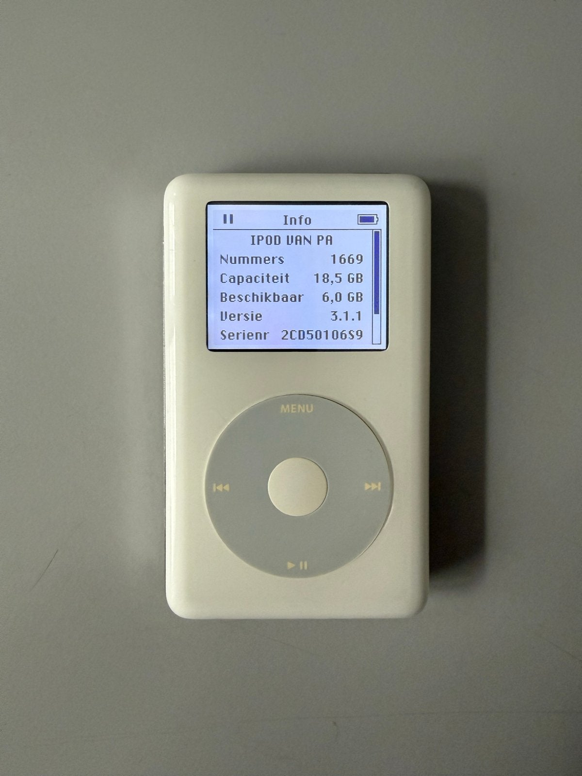 iPod Classic 4e Gen met nieuwe accu - 20GB, Gebruikt, Classic, ., Ophalen of Verzenden