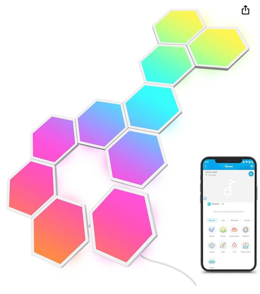 Govee Glide Hexa WiFi Light Panels RGB LED Light Panels, Ophalen of Verzenden, Zo goed als nieuw