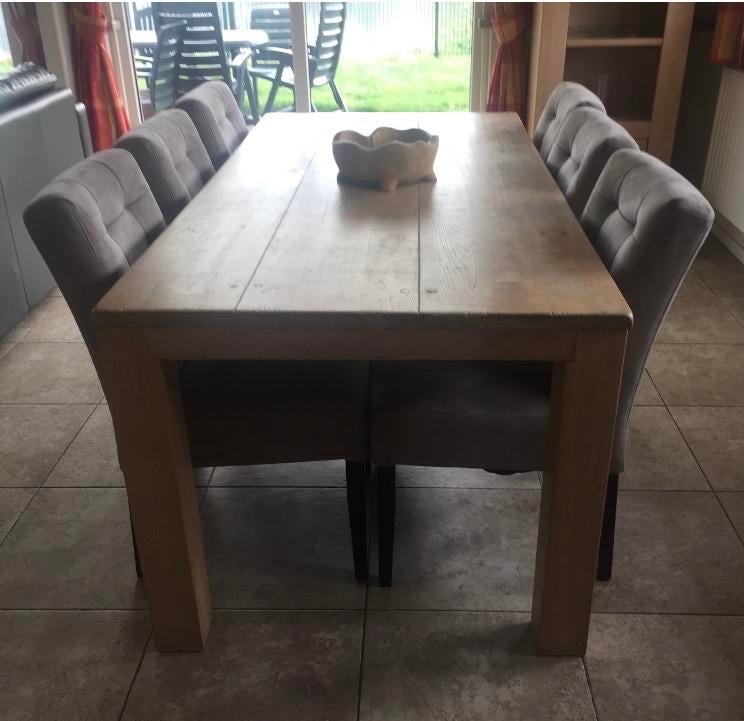 Eikenhouten eettafel 180x90 cm, Huis en Inrichting, Tafels | Eettafels, Ophalen, Gebruikt, Eikenhout, 50 tot 100 cm