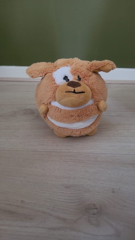 Mushabelly Hond Wuddles Dog - knuffel, Gebruikt, Overige karakters, Klein (minder dan 20 cm), Bruin