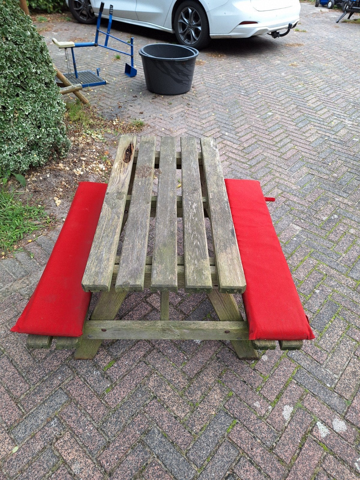 kinder picknicktafel, Gebruikt, Rechthoekig, Hout, Ophalen