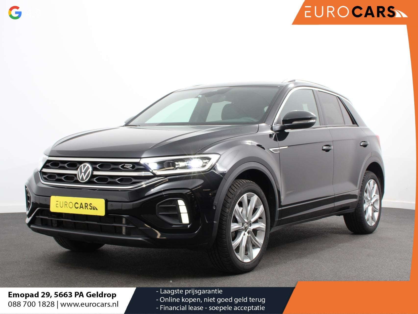 Volkswagen T-Roc 1.5 eTsi R-Line Edition Automaat Camera Nav, Auto's, Stof, Zwart, 150 pk, Zwart