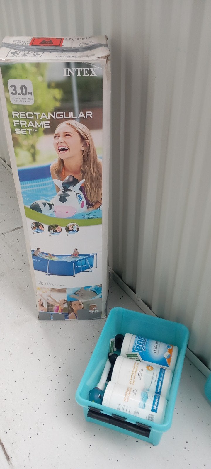 zwembad 200x300 cm, compleet, bieden vanaf € 65, Ophalen, Gebruikt, 200 tot 300 cm, 80 tot 120 cm