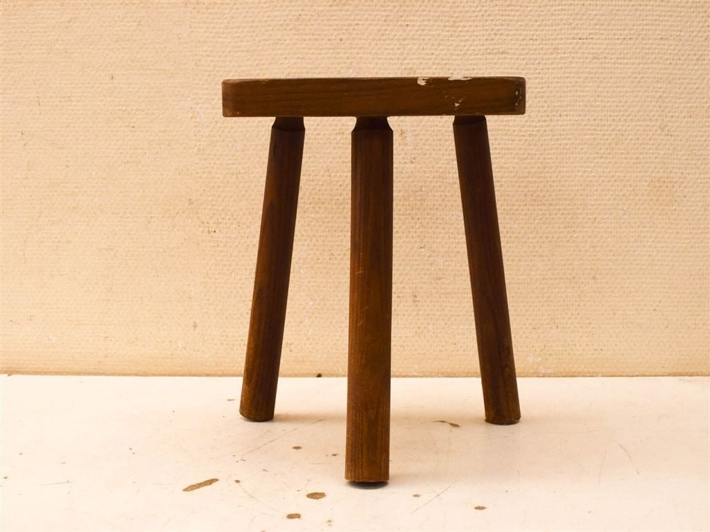 Houten driepoot krukje 51471, Ophalen of Verzenden, Gebruikt, Hout