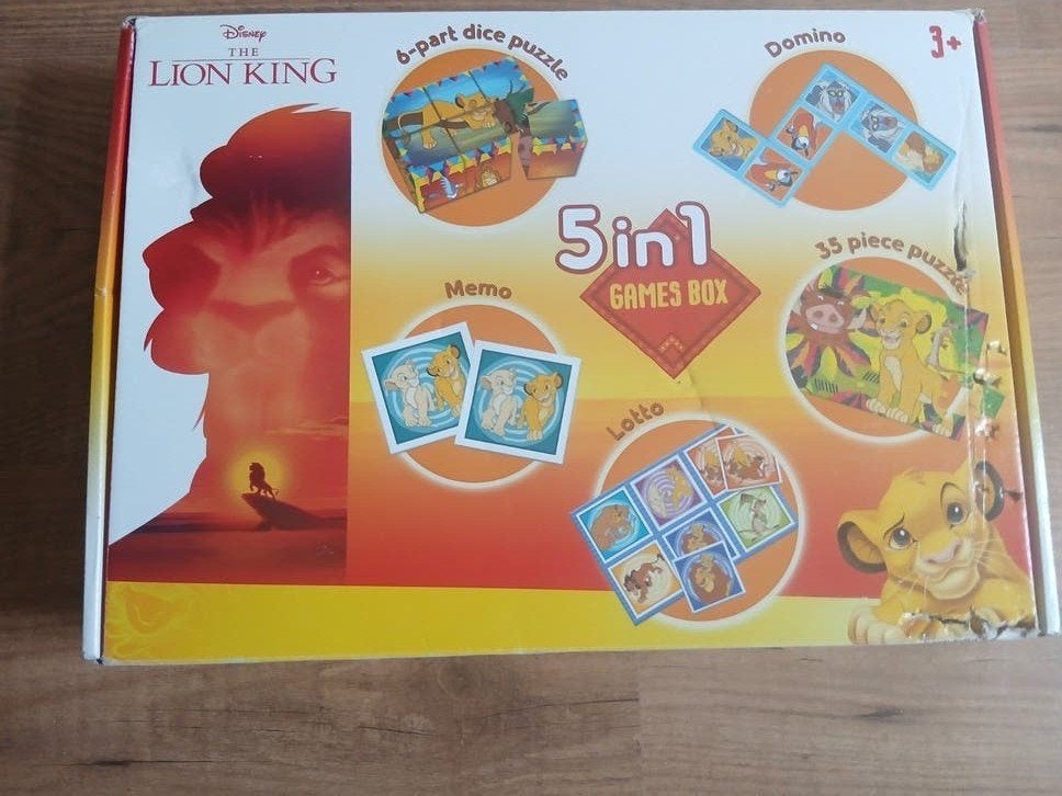 Disney The Lion King 5 in 1 Box, Ophalen of Verzenden, Zo goed als nieuw, Puzzelen