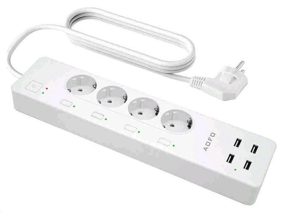 AOFO WIFI SMART STEKKERDOOS MET 4X USB (Google Home), Ophalen of Verzenden, Zo goed als nieuw, Overige merken, Stekkerdoos