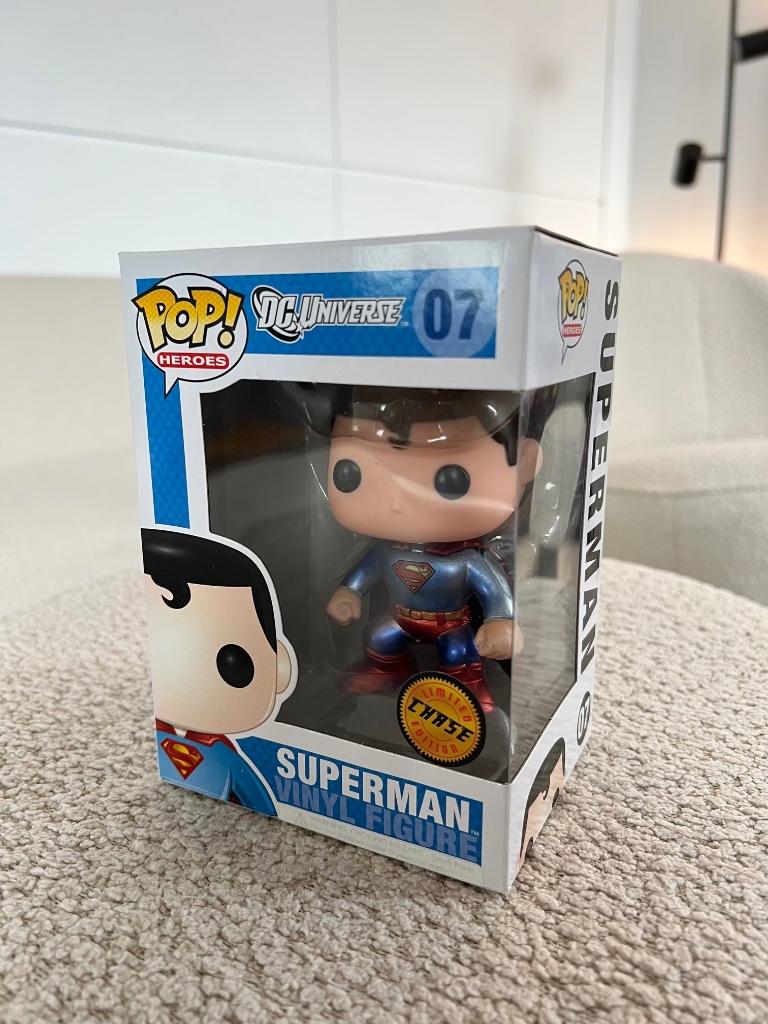 Funko Superman 07 Metallic Chase, Verzamelen, Poppetjes en Figuurtjes, Zo goed als nieuw, Ophalen of Verzenden