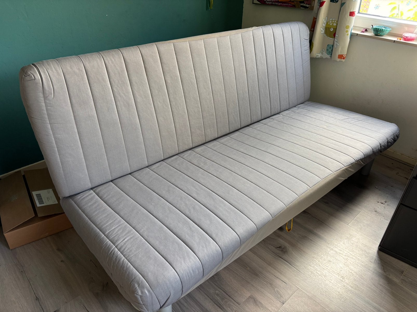 Ikea Beddinge slaapbank - grijs, Ophalen, Gebruikt, Tweepersoons, 140 cm