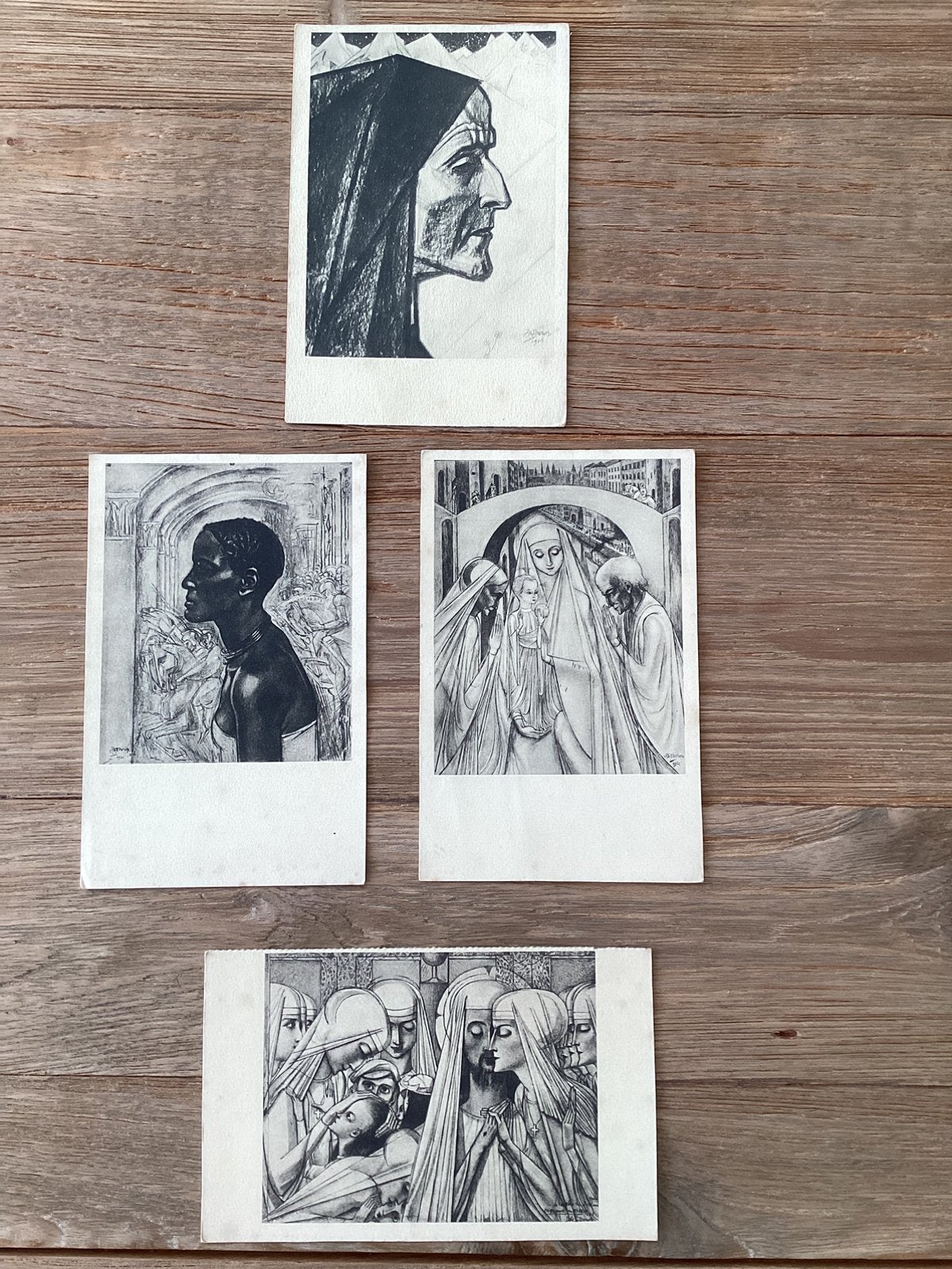 Jan Toorop - prenten / ansichtkaarten - vintage -, Verzamelen, Ophalen of Verzenden, Zo goed als nieuw, Voor 1940, Prent