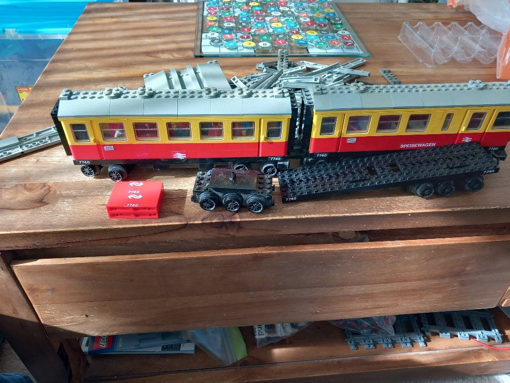 Lego 12v wagons en 12v motor partij, Ophalen of Verzenden, Gebruikt, Lego