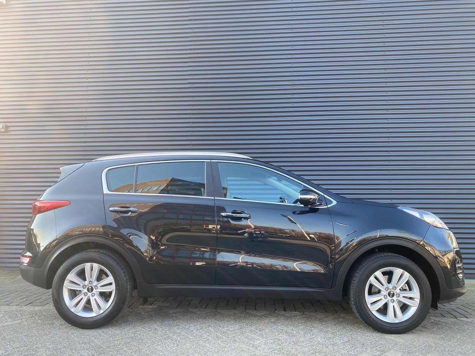 Kia Sportage 1.6 GDi 132pk Ecodynamics 2016 Zwart, Voorwielaandrijving, 4 cilinders, Leder en Stof, Origineel Nederlands