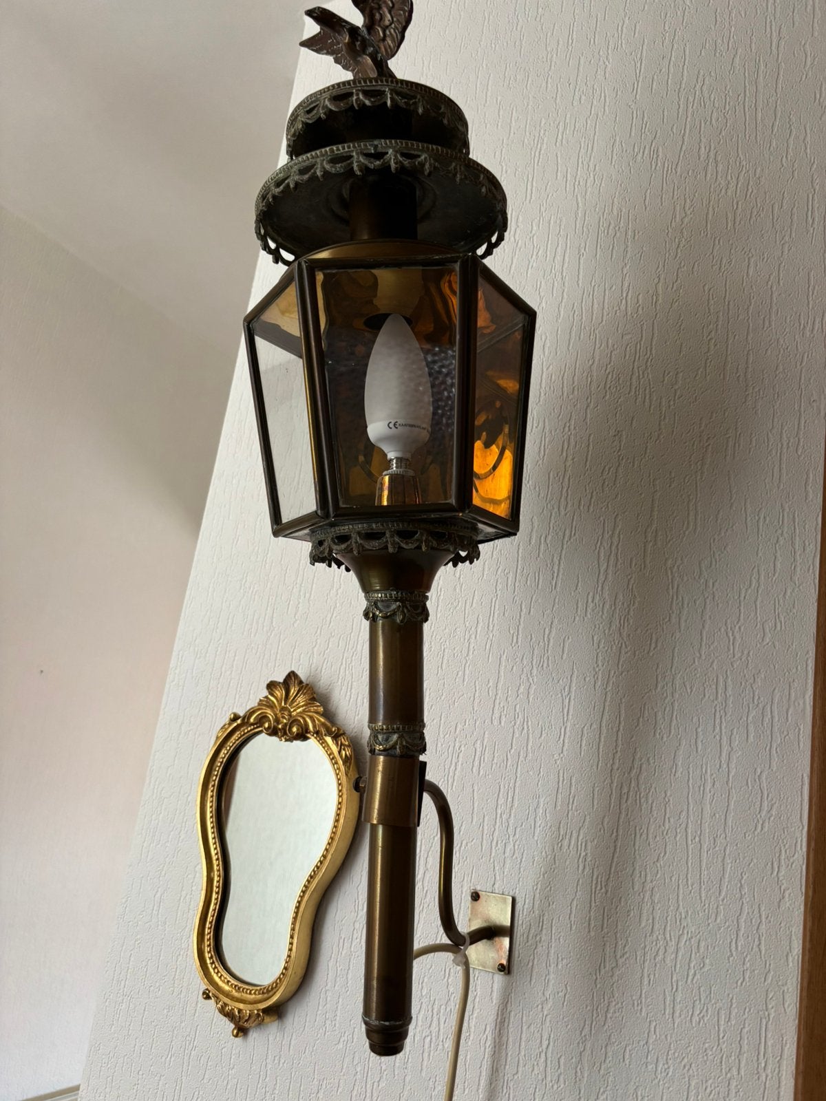 Koperen lamp, Ophalen, Gebruikt