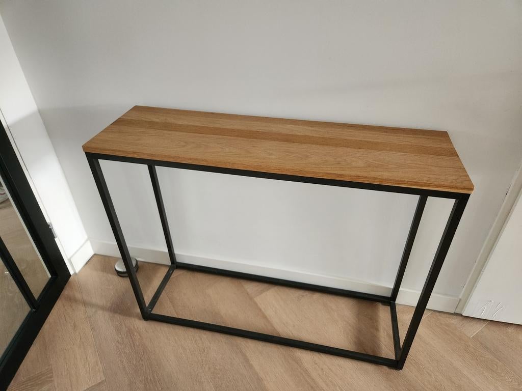 Set van 2 sidetables (100x30 cm en 30x30 cm, 80cm hoog), Gebruikt, 50 tot 100 cm, Modern industrieel, Ophalen