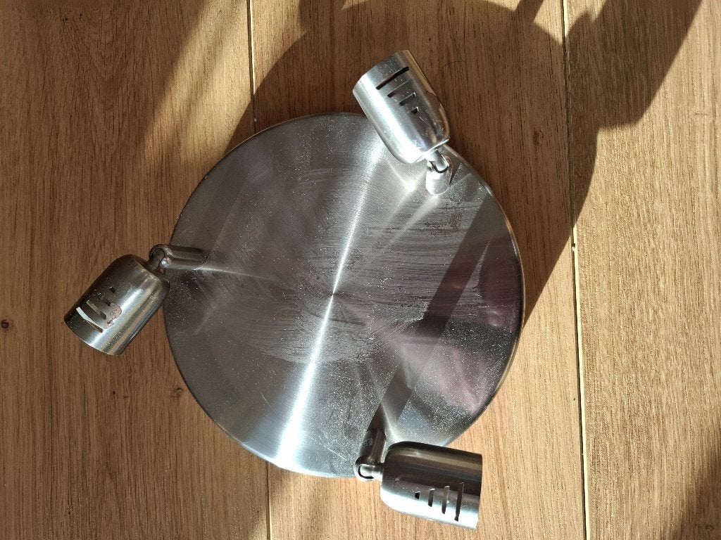 Brilliant plafondlamp met drie spots, Zilver, 21 cm, Gebruikt, Modern