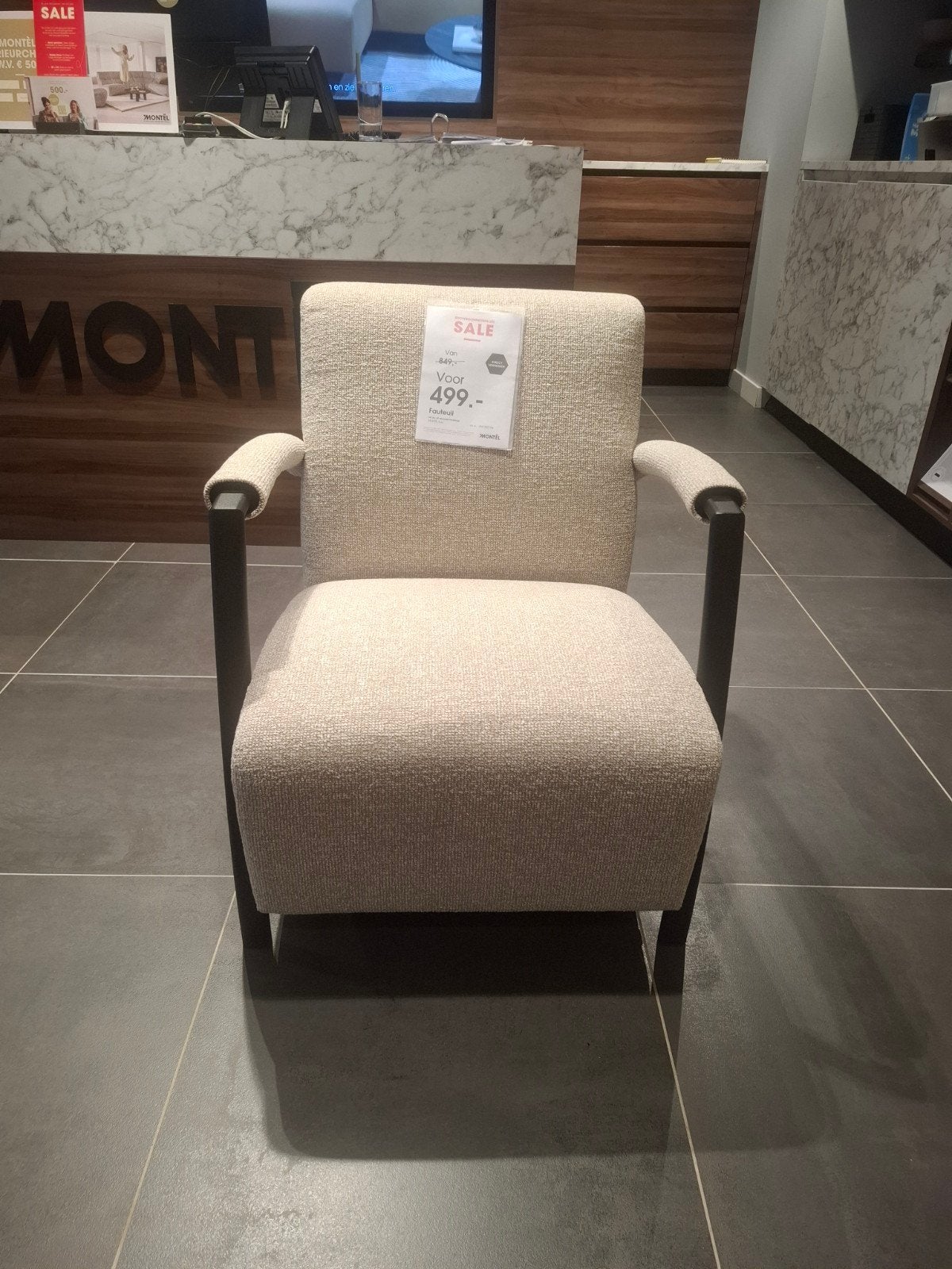 Montèl Suzy fauteuil - Nieuw in verpakking, Ophalen, Nieuw, 75 tot 100 cm, Stof