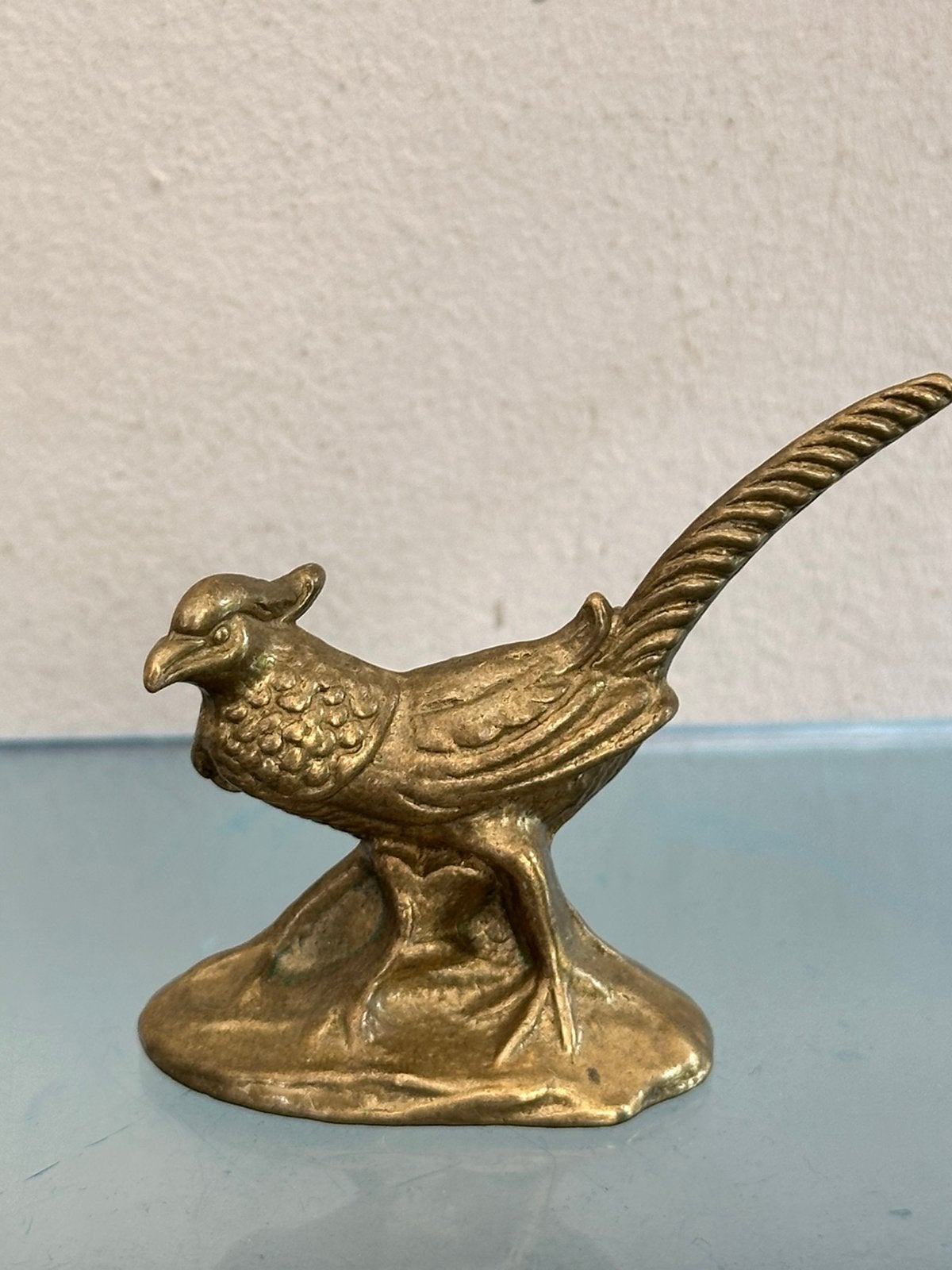 Oud koper beeldje fazant, Ophalen of Verzenden