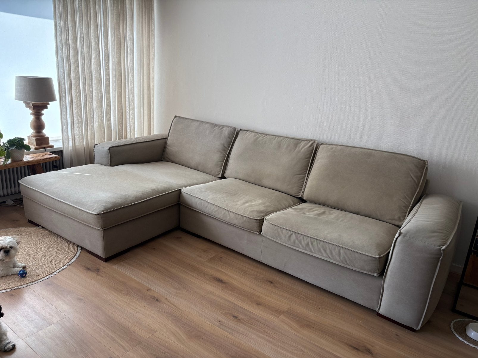 GRATIS Loungebank met hoek. Goede staat!, Ophalen, Gebruikt