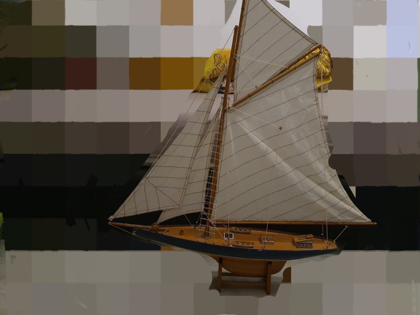 Prachtig model zeilboot - Gedetailleerd en handgemaakt, Hobby en Vrije tijd, Ophalen of Verzenden, Zo goed als nieuw, Groter dan 1:32