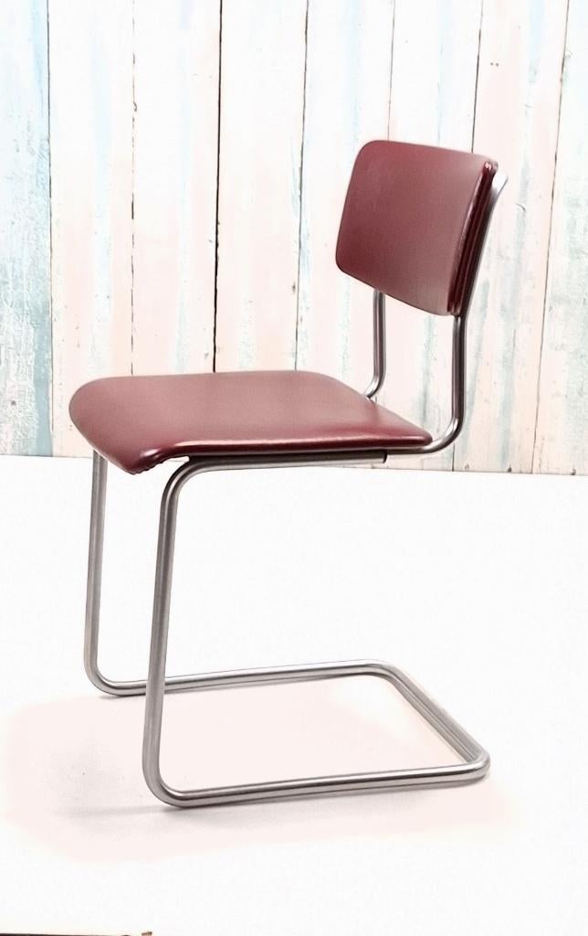 Vintage Gispen 1121 stoel, Ophalen, Gebruikt, Zwart, Gispen