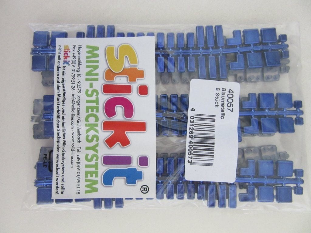 632Z6 METALLIC BLAUW ministeck 1 zakje 6 strips of koop los, Hobby en Vrije tijd, Ministeck, Nieuw, Ophalen of Verzenden, Losse ministeck of Strip