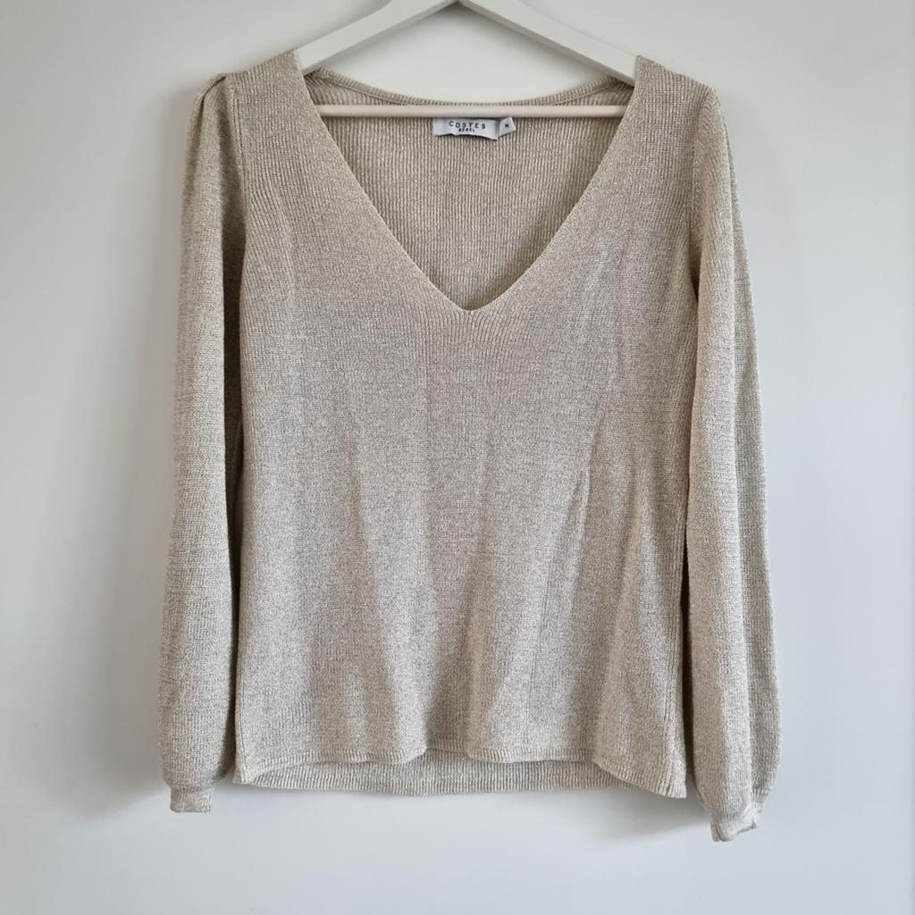 Costes Rebel Gouden Glitter Trui Maat M, Kleding | Dames, Truien en Vesten, Maat 38/40 (M), Beige, Ophalen of Verzenden, Zo goed als nieuw
