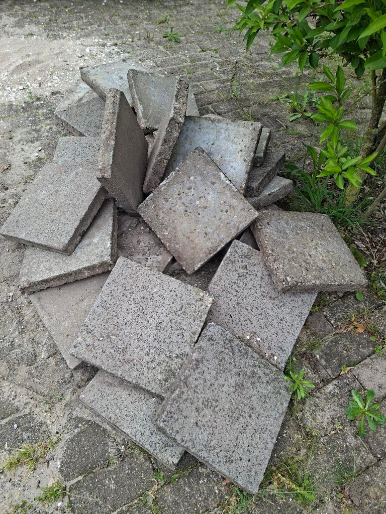 30x30 betontegels gebruikt, Tuin en Terras, Tegels en Klinkers, Ophalen