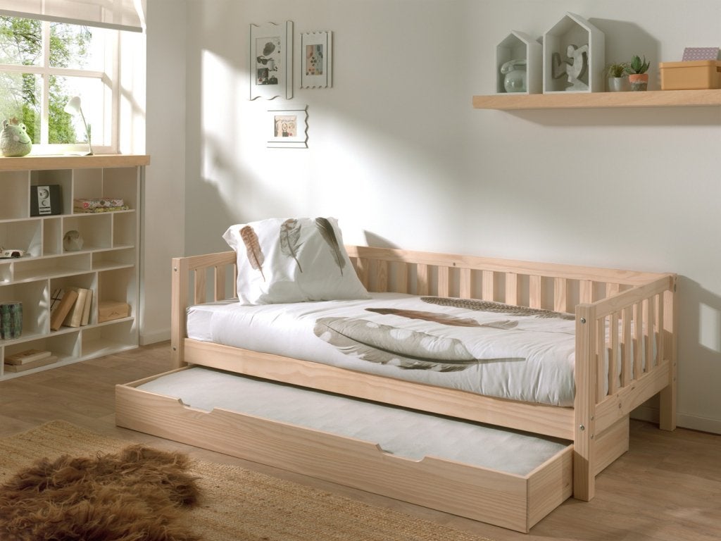 Fritz kajuitbed - 90x200 - Naturel whitewash, Niet ingevuld, Niet ingevuld, Niet ingevuld