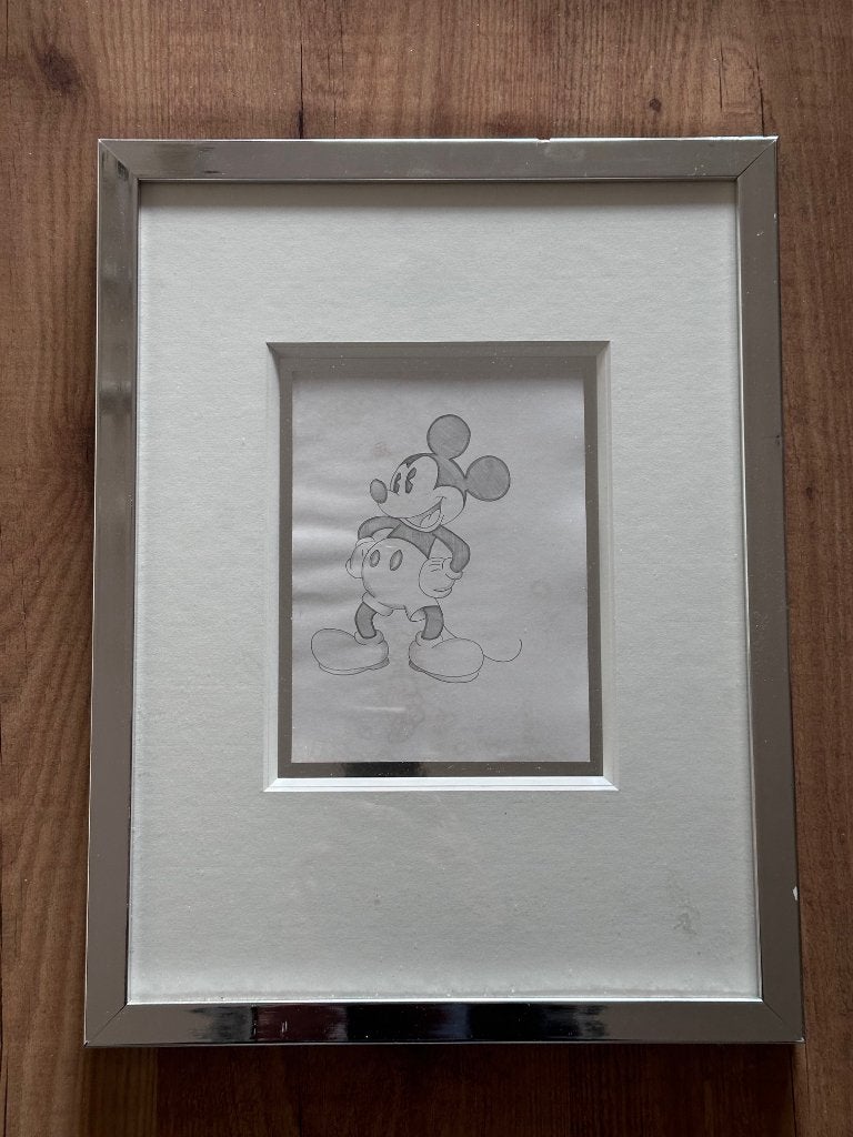 Disney Micky Mouse tekening, Verzamelen, Disney, Ophalen of Verzenden, Mickey Mouse, Plaatje of Poster