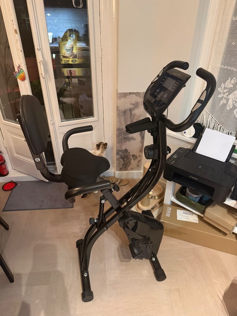 Opvouwbare Hometrainer fiets, Sport en Fitness, Ophalen, Benen, Zo goed als nieuw, Metaal