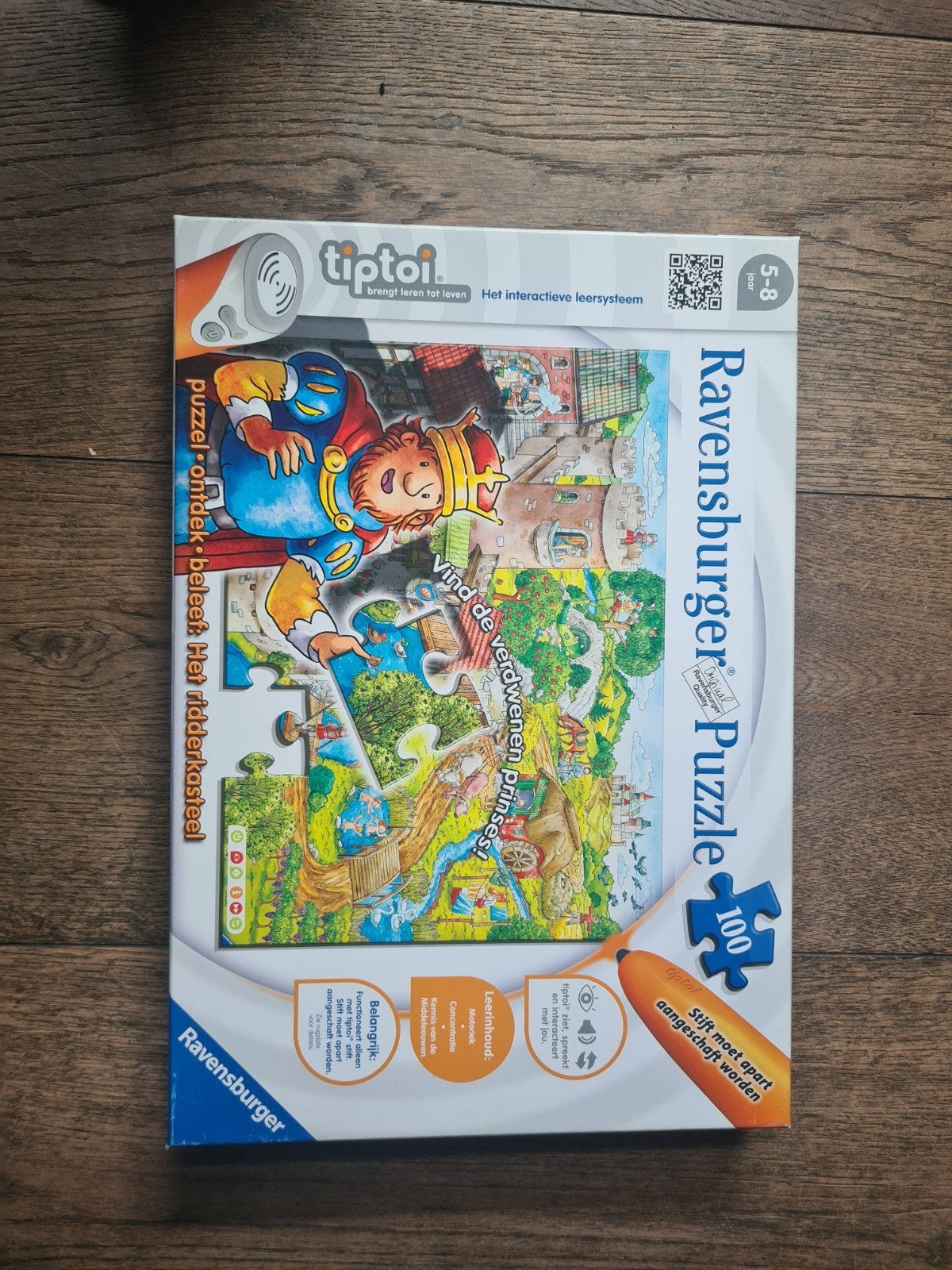 Ravensburger Tiptoi Puzzel 100 stukjes - Ridderkasteel, Ophalen of Verzenden, 10 tot 50 stukjes, Zo goed als nieuw, 6 jaar of ouder