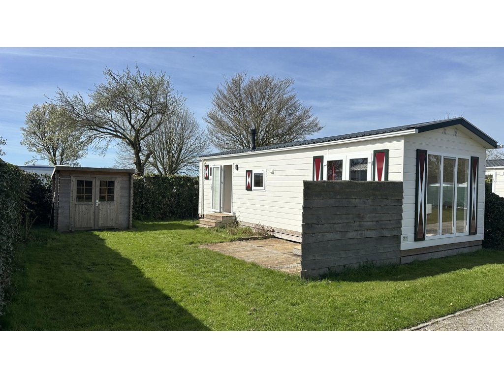 Chalet te koop + 10 jaar garantie standplaats N-H! R#52R, Caravans en Kamperen, Stacaravans, Tot en met 5