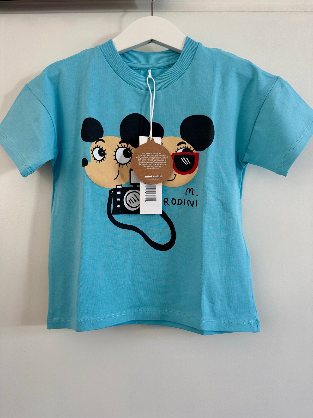 Mini Rodini T-shirt Blauw Nieuw 104/110, Ophalen of Verzenden, Nieuw, Jongen of Meisje, Shirt of Longsleeve