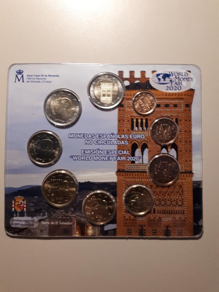 Spanje 2020: WMF + extra 2 Euro Aragon (BU, blister), Verzenden, Spanje, Overige waardes