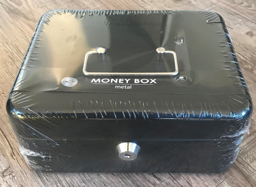 Nieuw kluis box geld kistje 2 sleutels, Ophalen of Verzenden, Gebruikt, Brandkast