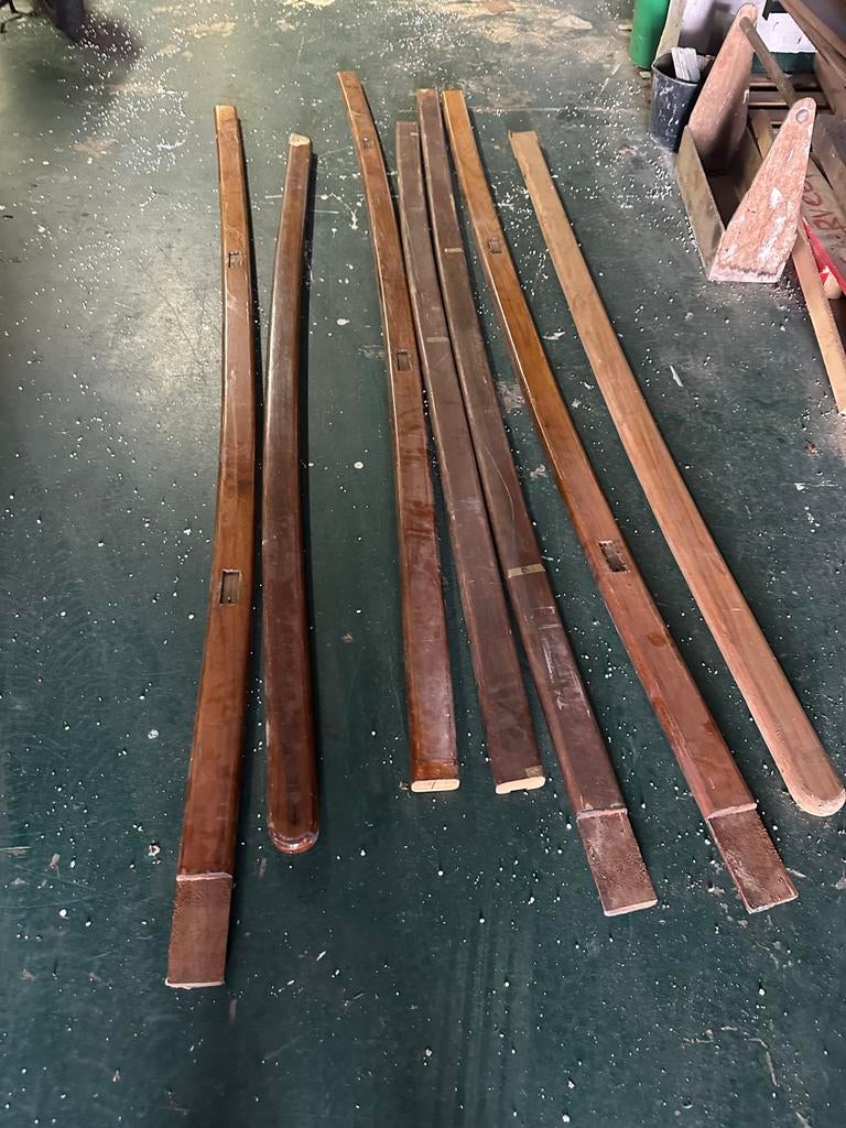 Teak houten balken - Scheepsreling (2.50m - 3m), Ophalen, Gebruikt, 250 tot 300 cm, 50 mm of meer