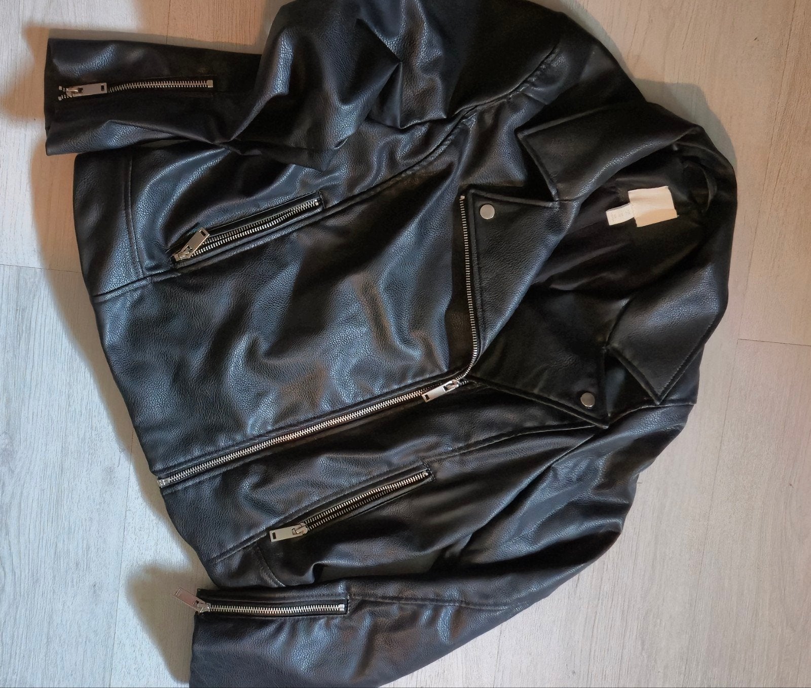 H&M Bikerjack Zwart – Maat 40 (ZGAN), Ophalen, Zo goed als nieuw, Maat 38/40 (M), Zwart