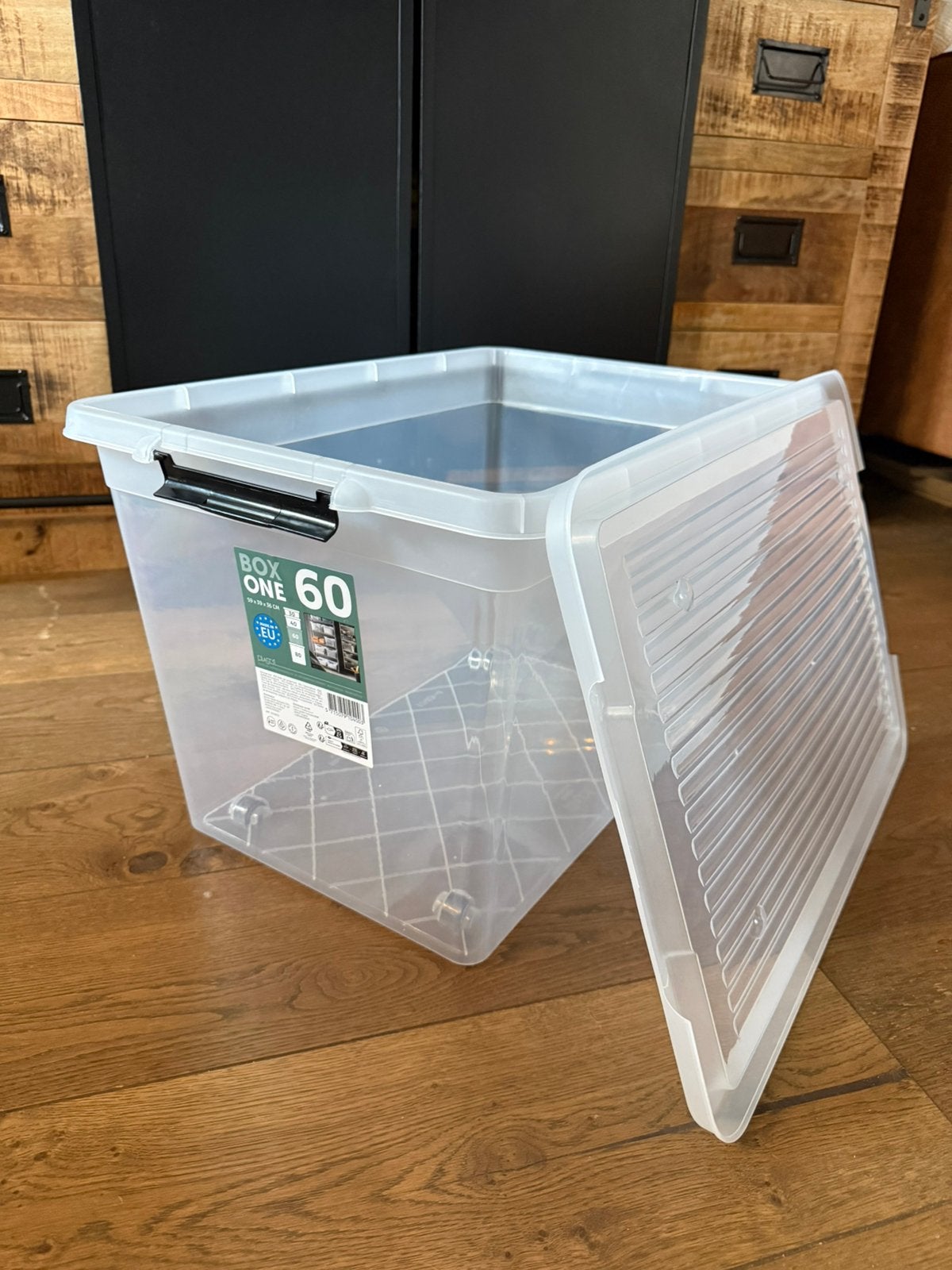 Opbergbox 60 liter, Ophalen, 50 tot 75 cm, Bak of Kist, Zo goed als nieuw