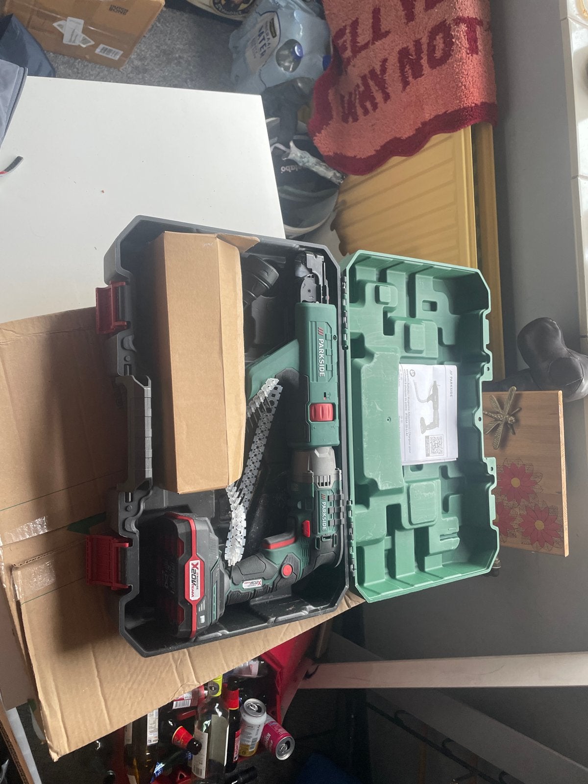 Parkside X20V Teamen schroefband  met Accu, Ophalen of Verzenden, Zo goed als nieuw, 600 watt of meer, Boor- en Schroefmachine