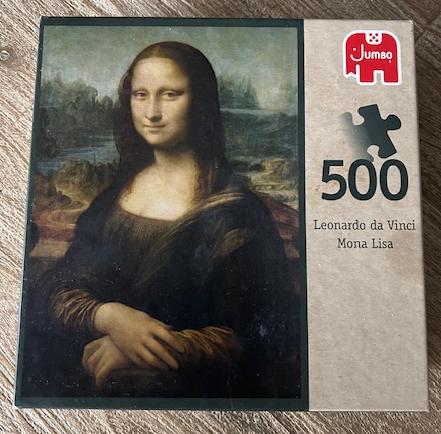 Puzzel Mona Lisa, Ophalen of Verzenden, 500 t/m 1500 stukjes, Zo goed als nieuw, Legpuzzel