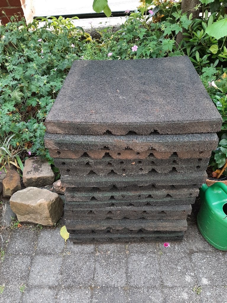 rubber tegels 50 x 50 x 4,5 cm, Ophalen, Gebruikt