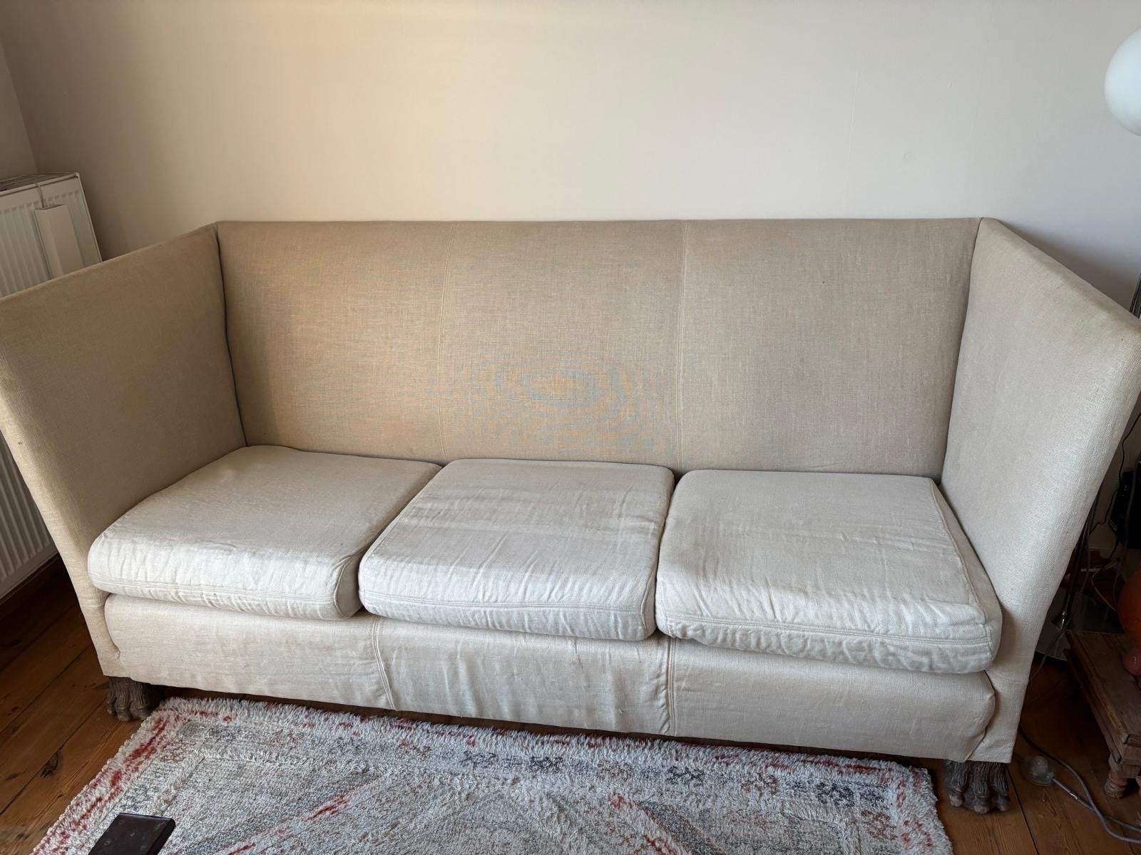 Moet weg! Bank en fauteuil met klauwpoten, Ophalen, Gebruikt, Driepersoons, 75 tot 100 cm