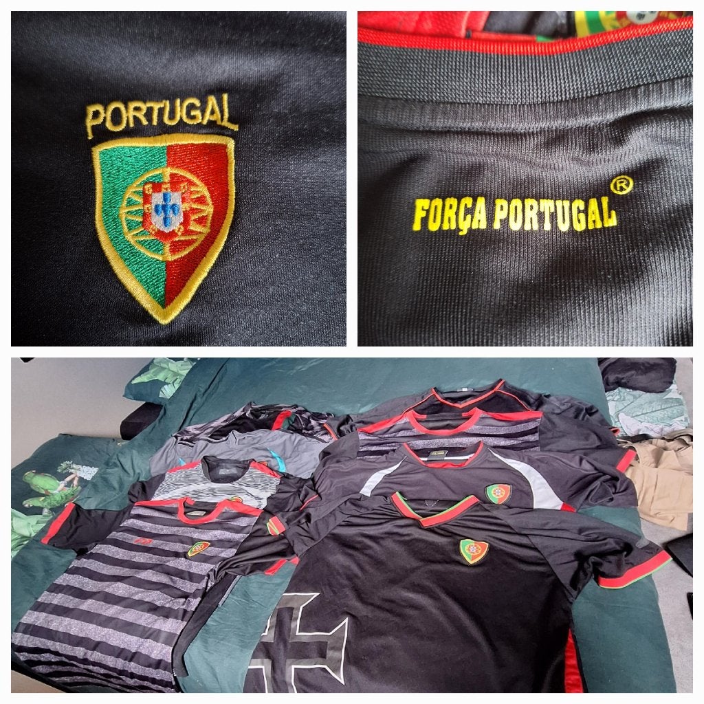 8 forza Portugal shirts l/xl 7 zwart 1 grijs, Zwart, Overige typen, Maat 56/58 (XL), Ophalen of Verzenden