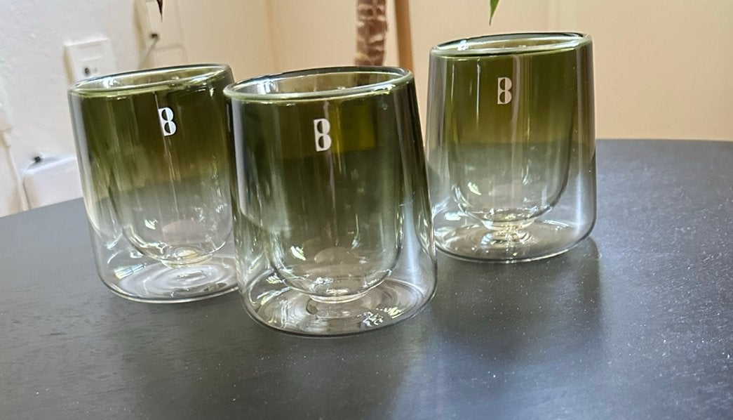 Bolsius glazen kaarshouders groen – zonder kaarsen, Ophalen, Nieuw, Groen, Waxinelichthouder